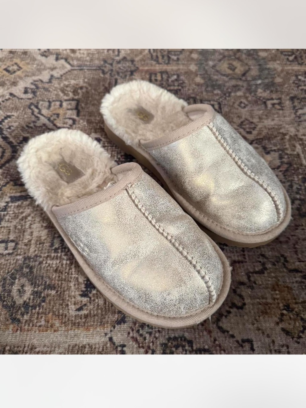 UGG Kids Keegan Metallic Slippers Kids 1